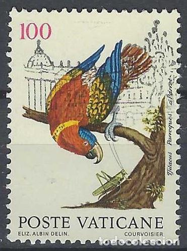 Sellos: CIUDAD DEL VATICANO 1989 - FAUNA, AVES, P&Aacute;JAROS, LORO - USADO