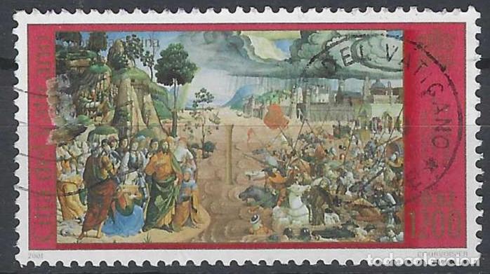 Sellos: CIUDAD DEL VATICANO 2001 - FRESCOS DE LA CAPILLA SIXTINA, EL PASAJE DEL MAR ROJO - USADO