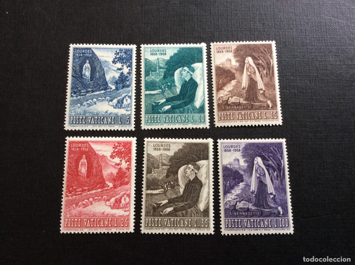 Timbres: VATICANO N&ordm; YVERT 251/6*** A&Ntilde;O 1958. CENTENARIO DE LAS APARICIONES DE LOURDES