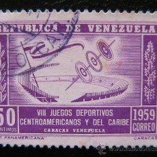 Sellos: VENEZUELA 1959 SELLO CONMEMORATIVO VIII JUEGOS DEPORTIVOS CENTROAMERICANOS Y DEL CARIBE. Lote 38085720