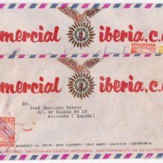 Sellos: SOBRES (2)CIRCULADOS DE VENEZUELA A ALICANTE AÑOS 1963/4