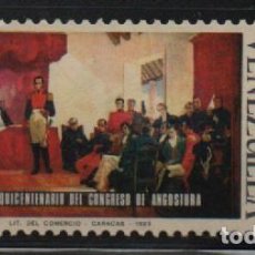 Sellos: VENEZUELA: 1969; CONGRESO DE ANGOSTURA, TEMÁTICA MOMENTOS HISTORICOS