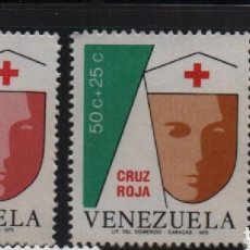 Sellos: VENEZUELA: 1975; 2 ESTAMPILLAS SOCIEDAD VENEZOLANA DE LA CRUZ ROJA 2