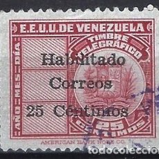 Francobolli: VENEZUELA 1951 - SELLO TELEGRÁFICO SOBRECARGADO - USADO