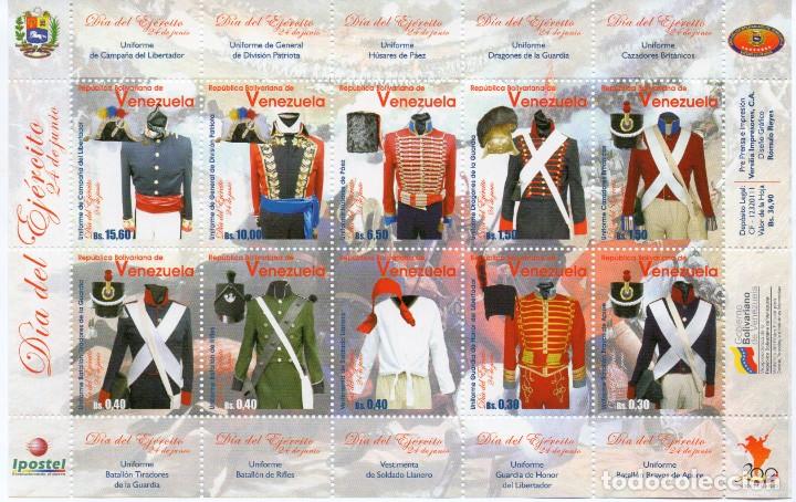 Sellos: VENEZUELA/2011/MNH/SC#1715/ DIA DEL EJERCITO VENEZOLANO / UNIFORMES DEL EJERCITO - Foto 1