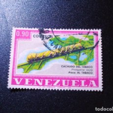 Sellos: SELLO 0,90 VENEZUELA. 1968 - CACHUDO DEL TABACO. INSECTO. USADO. Lote 363108600