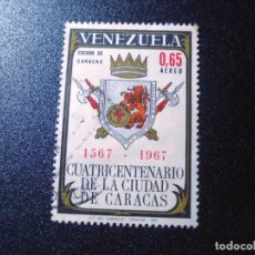 Sellos: SELLO 0,65 VENEZUELA. 1967 - CUATRICENTENARIO CIUDAD CARACAS. ESCUDO DE CARACAS. USADO. Lote 363109395