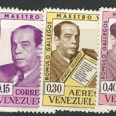 Sellos: VENEZUELA: 1964; NATALICIO DE DON RÓMULO GALLEGOS, TEMA PERSONAJES