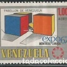 Sellos: VENEZUELA: 1967; 1 ESTAMPILLA PABELLÓN VENEZUELA EN MONTREAL
