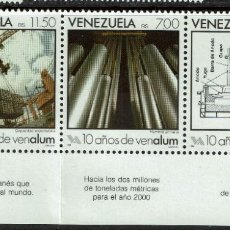 Sellos: SERIE DE 5 SELLOS EN TIRA DE VENZUELA 1988. 10 AÑOS DE VENALUM ALUMINIO. Lote 384502309