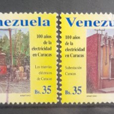 Sellos: VENEZUELA 1998 ANIVERSARIO DE LA ELECTRICIDAD EN CARACAS SERIE DE SELLOS USADOS. Lote 399879454