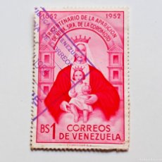 Sellos: 1952 VENEZUELA NUESTRA DAMA DE COROMOTO 300 ANIVERSARIO SELLO STAMP