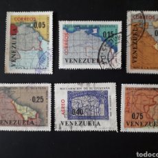 Francobolli: VENEZUELA YVERT 728/30 + A 863/5 SERIE COMPLETA USADA 1965 MAPAS PEDIDO MÍNIMO 3€