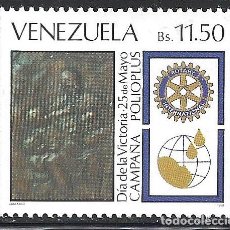 Sellos: VENEZUELA 1385** - AÑO 1988 - CAMPAÑA POLIOPLUS, DIA DE LA VICTORIA, ROTARY INTERNATIONAL