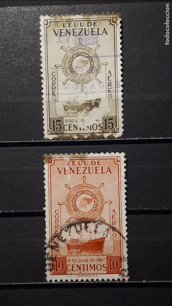 Sellos: VENEZUELA. &deg;. YVERT A&eacute;reo 381 - Foto 1