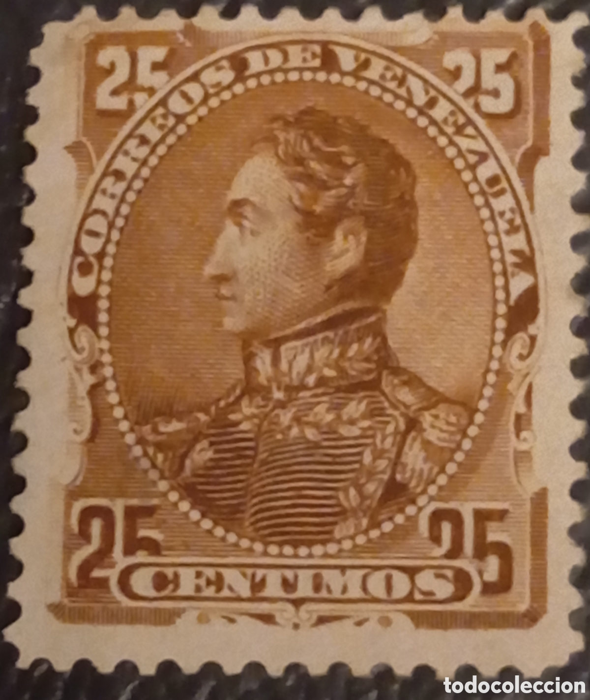 Sellos: Venezuela 1882 - Sim&oacute;n Bol&iacute;var 25 C&eacute;ntimos - Scott #76 - MH