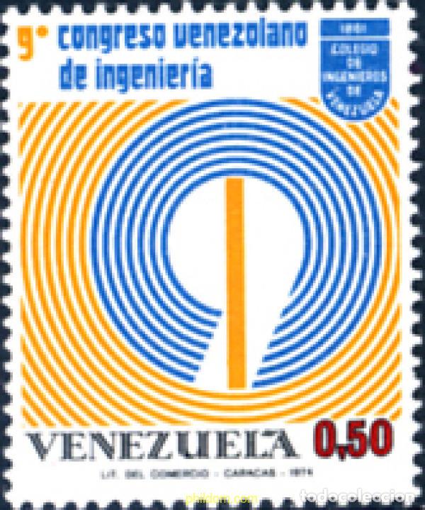 Sellos: 177265 MNH VENEZUELA 1974 9 CONGRESO VENEZOLANO DE INGENIERIA