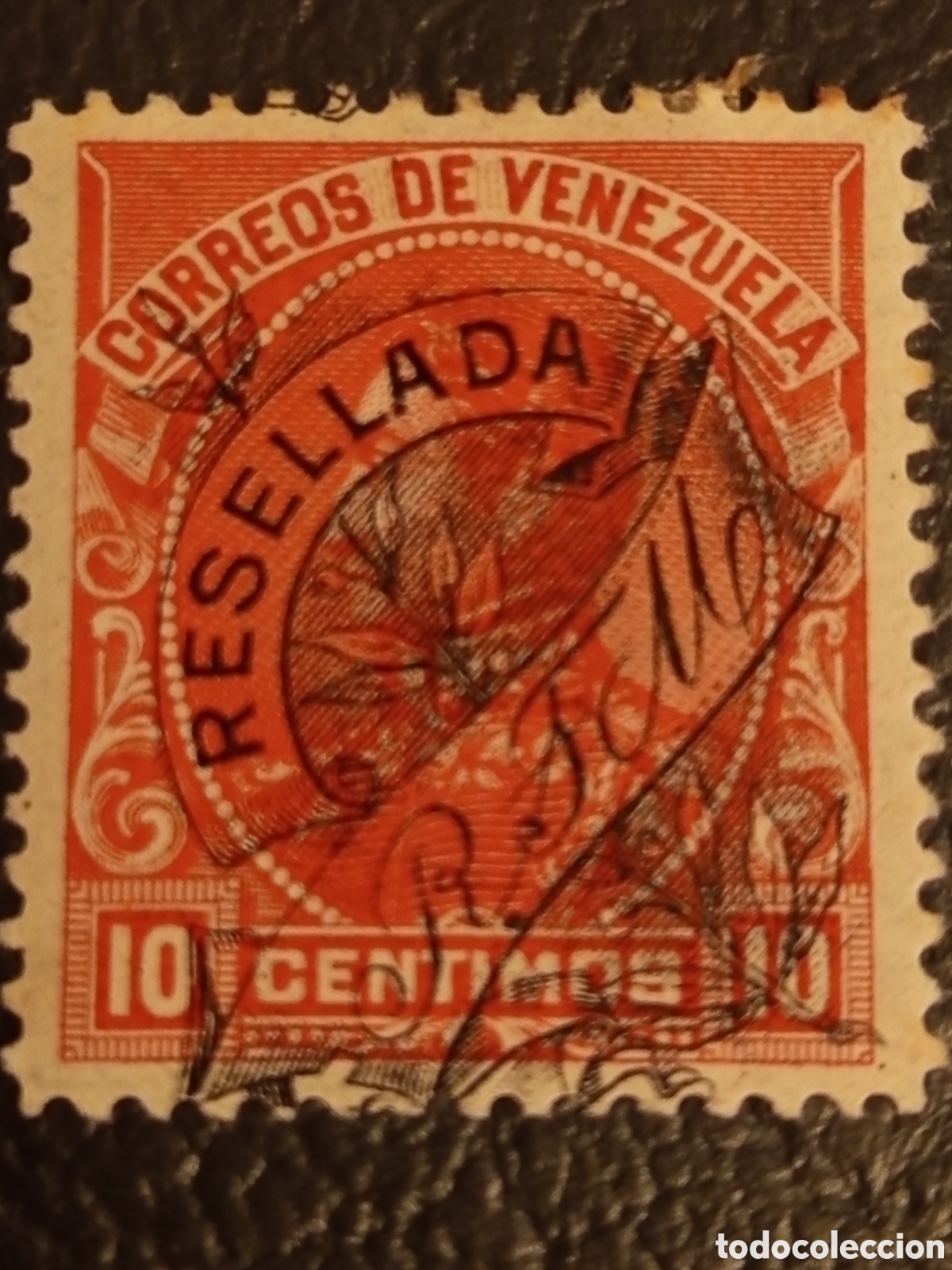 Sellos: Venezuela 1900 - Sello Instrucci&oacute;n 10 C&eacute;ntimos 'Resellada' (Sim&oacute;n Bol&iacute;var) - MH&rdquo;