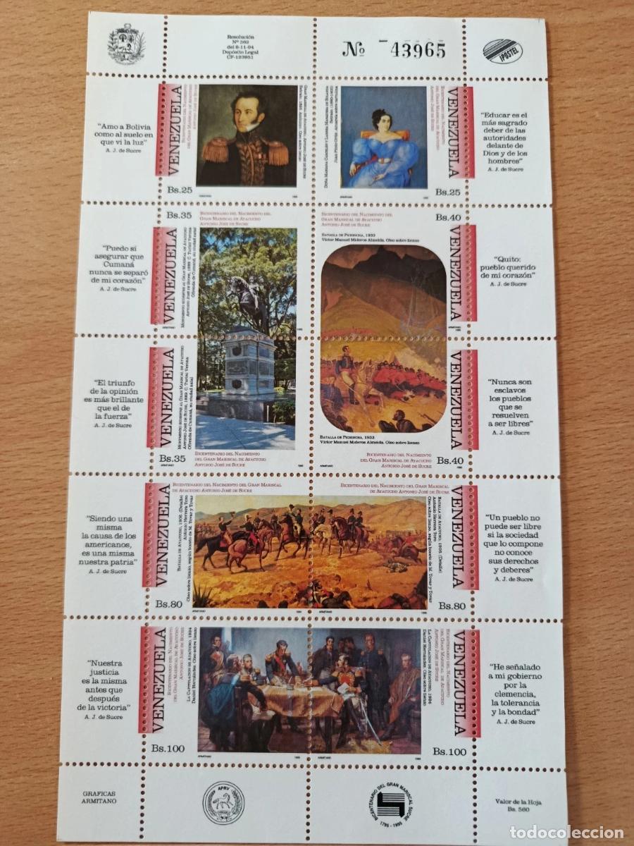 Sellos: Sellos Venezuela 1995, nuevos y serie completa