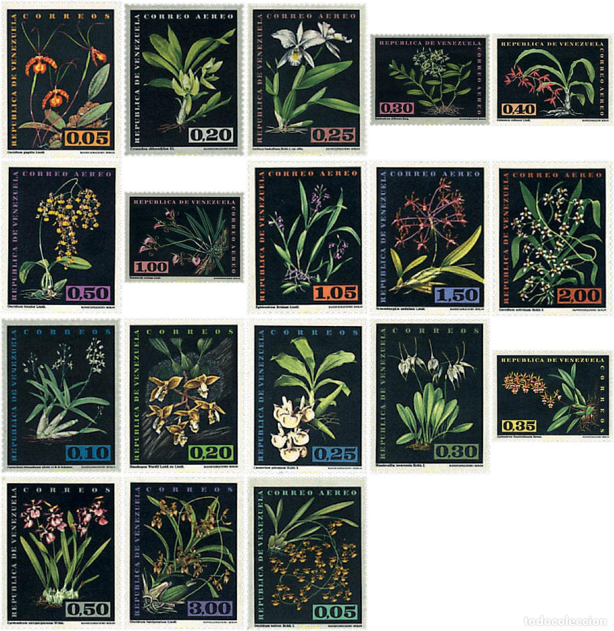 Sellos: 233580 HINGED VENEZUELA 1962 ORQUIDEAS