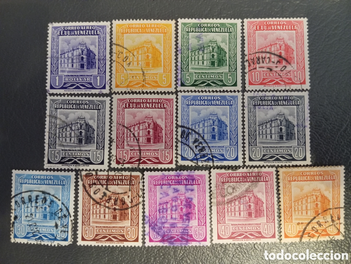 Sellos: Colecci&oacute;n De Sellos Postales De Venezuela A&ntilde;o 1955 (13 Piezas)