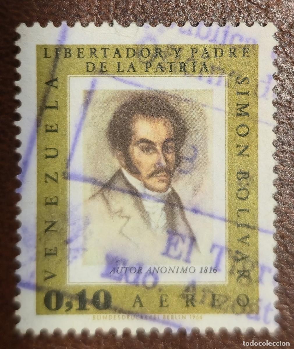 Sellos: SELLO USADO VENEZUELA 1967 ARTE. PINTURA. SIMON BOLIVAR