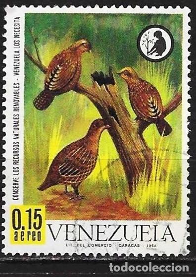 Sellos: Venezuela 1968 - Mi 1765 - YT Pa 958 - Aves : Codornices ( A&eacute;reo )