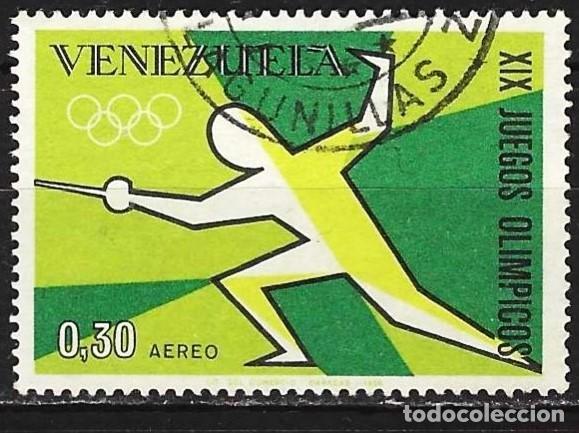 Sellos: Venezuela 1968 - Mi 1749 - YT Pa 953 - J.O. de Mexico : Esgrima ( A&eacute;reo )