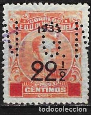 Sellos: Venezuela 1933 - Mi D 117 - YT S74 - Simon Bolivar ( Servicio ) Dentado 12 - Perforado G.N.