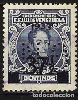 Sellos: Venezuela 1933 - Mi xxx - YT S75 - Simon Bolivar ( Servicio ) Dentado 12&frac12; - Perforado G.N.