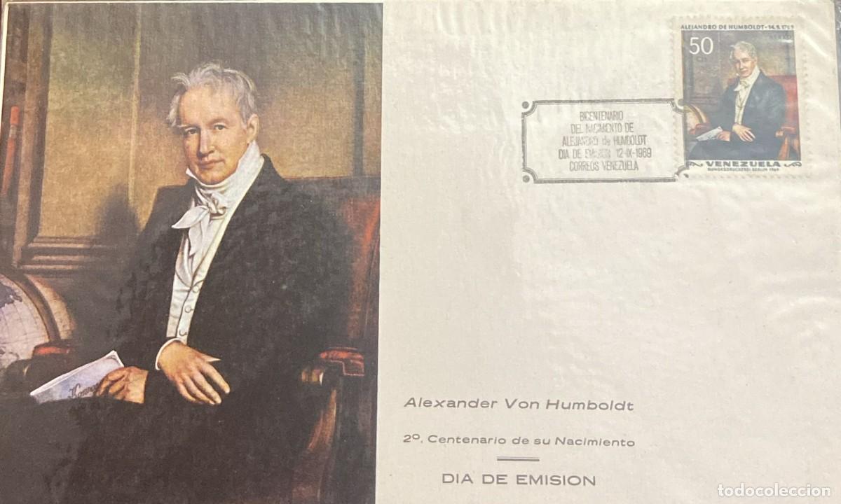 Sellos: O) 1969 VENEZUELA, ALEXANDER VON HUMBOLDT, GERMAN POLYMATH, GEOGRAPHER, ASTRONOMER, HUMANIST, AND N