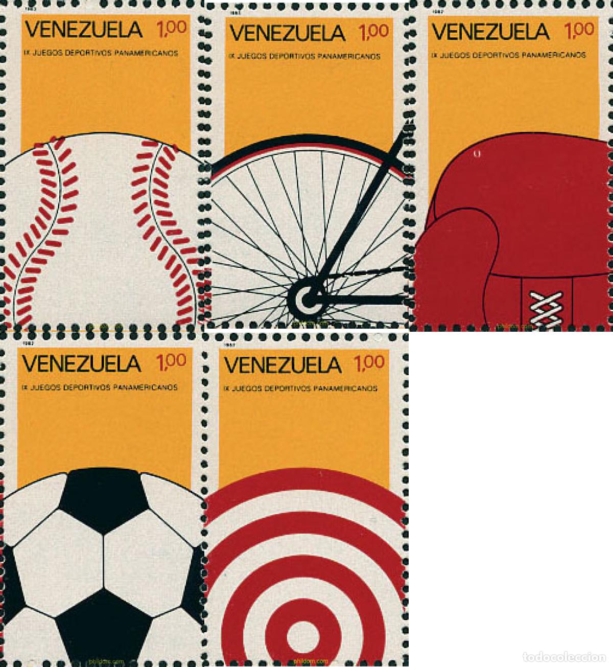 Sellos: 151117 MNH VENEZUELA 1983 9 JUEGOS BOLIVARIANOS