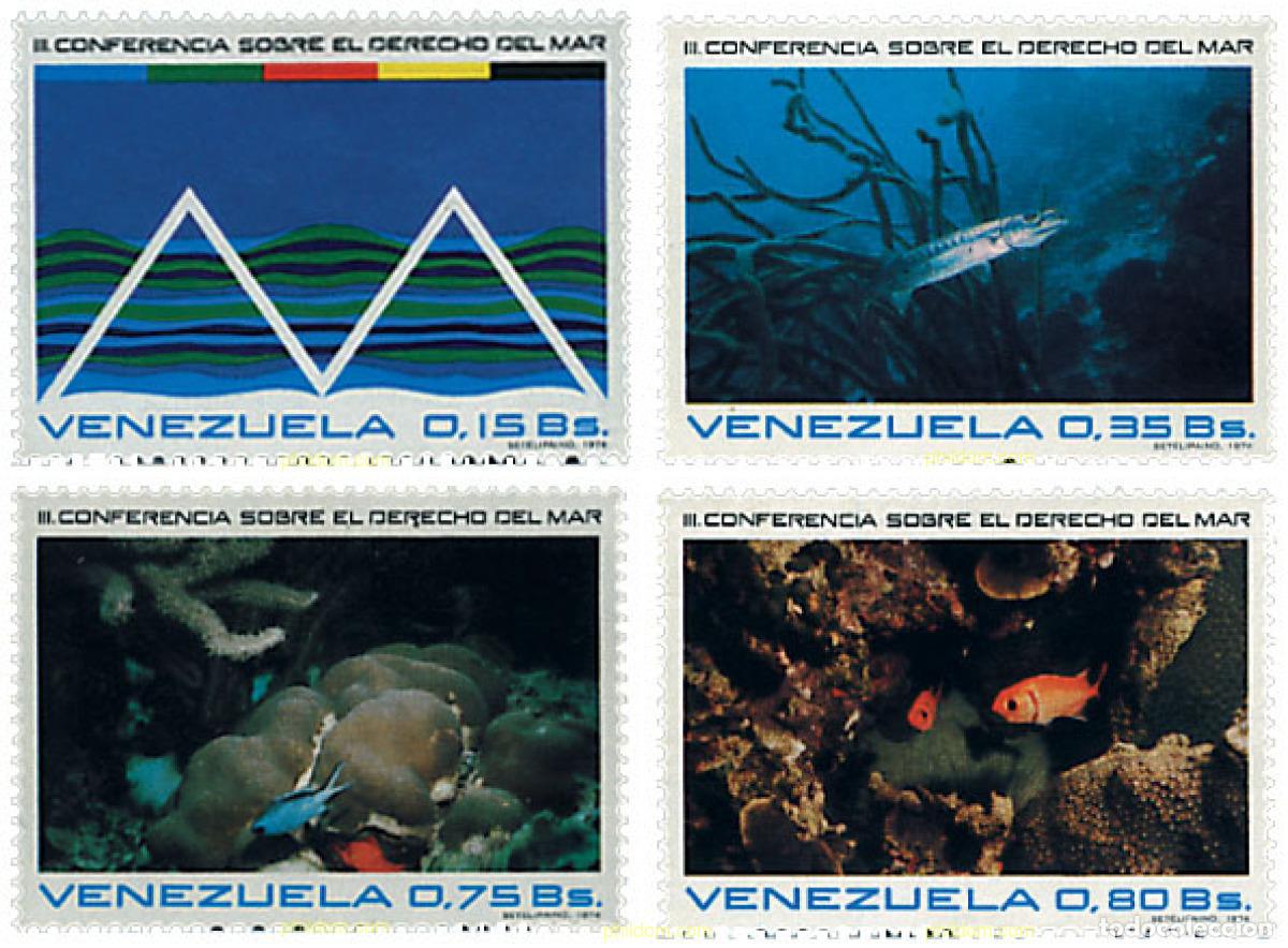 Sellos: 59941 MNH VENEZUELA 1974 3 CONFERENCIA SOBRE EL DERECHO DEL MAR