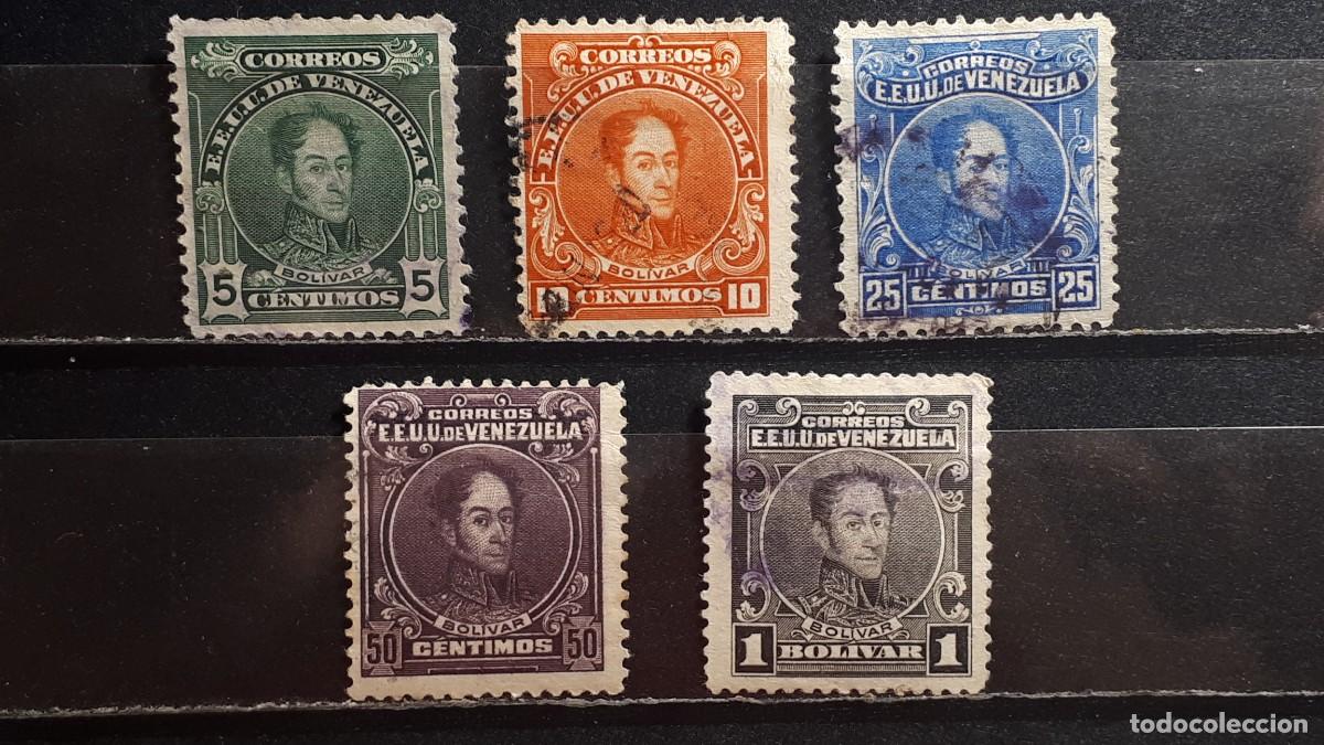 Stamps: VENEZUELA. A&Ntilde;O 1915-23. &deg;. YVERT 134/5 138A, 140, 143.