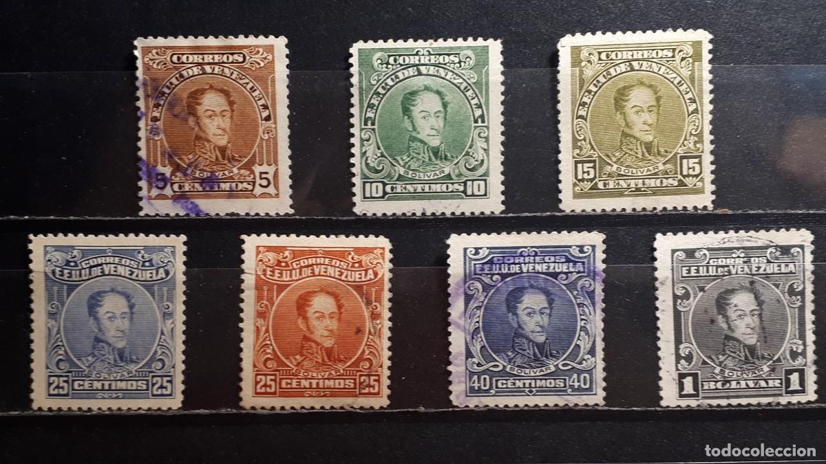 Timbres: VENEZUELA. A&Ntilde;O 1924-8. &deg;. YVERT 144/6, 148/9, 151