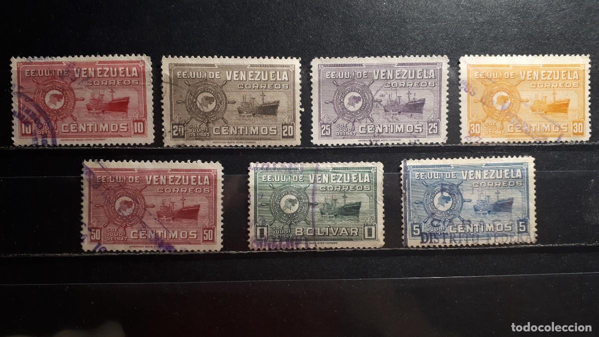 Timbres: VENEZUELA. A&Ntilde;O 1948-50. &deg;. YVERT 281, 283, 285/7, 290/1.