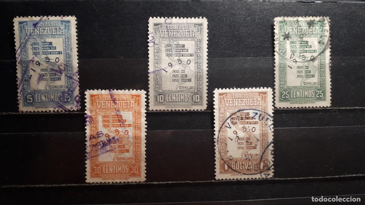 Briefmarken: VENEZUELA. A&Ntilde;O 1950. &deg;. YVERT 303/4, 306/7, 309