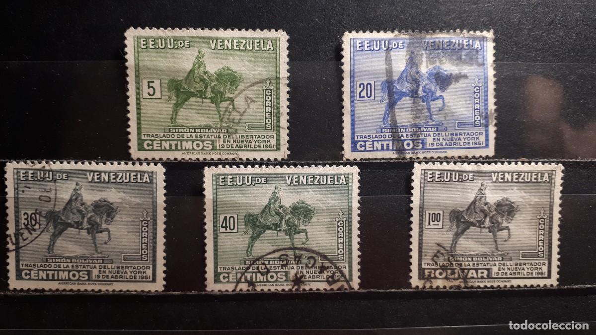 Sellos: VENEZUELA. A&Ntilde;O 1951. &deg;. YVERT 333, 335/7, 339
