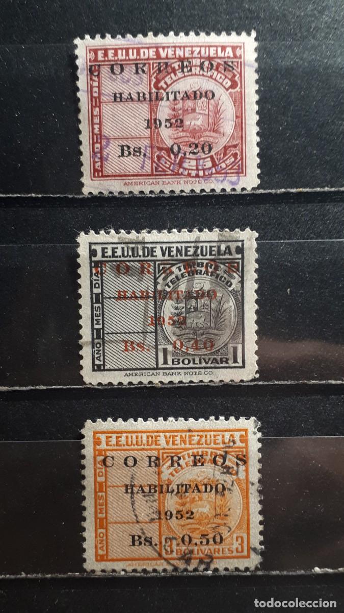 Sellos: VENEZUELA. A&Ntilde;O 1952. &deg;. YVERT 372, 374/5
