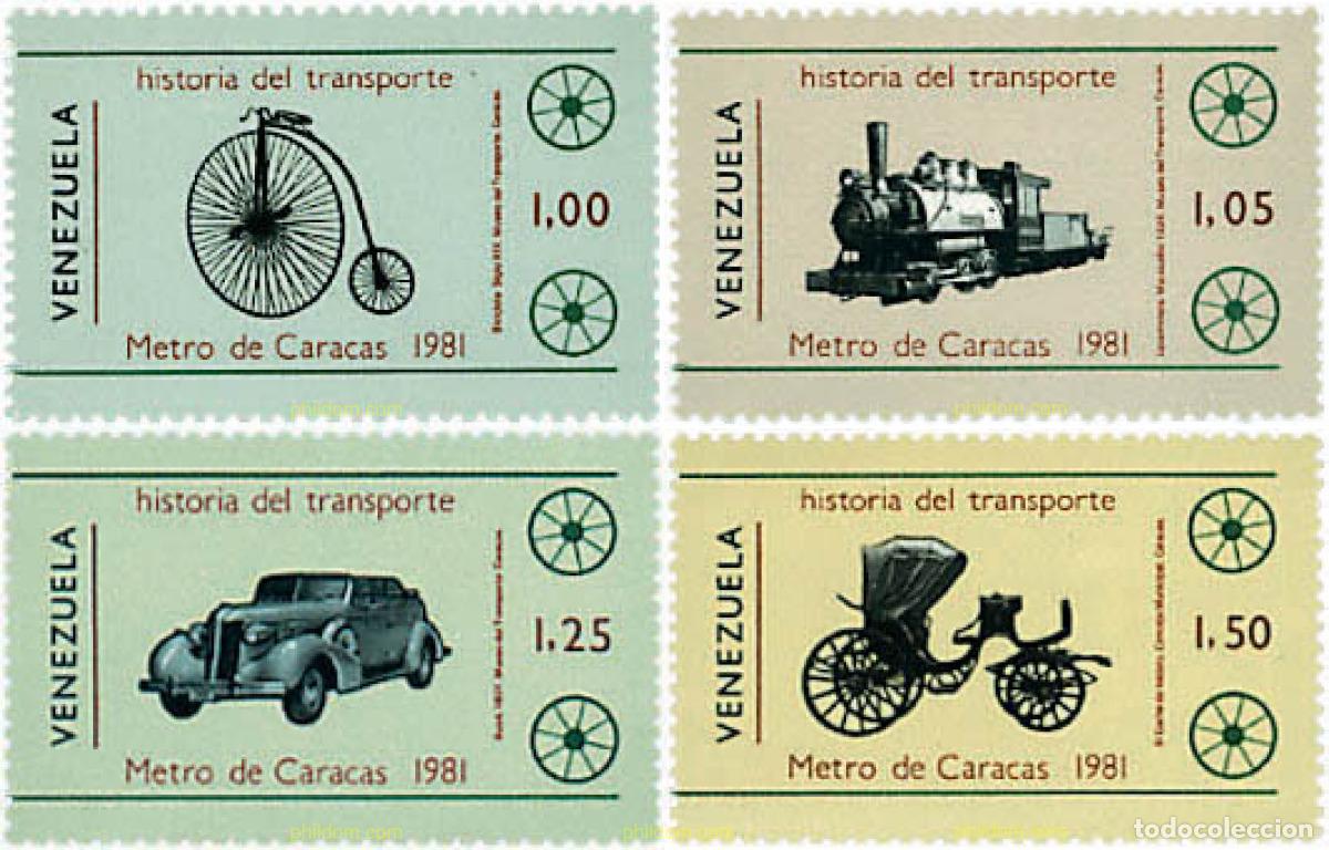 Stamps: 60012 MNH VENEZUELA 1981 HISTORIA DEL TRANSPORTE