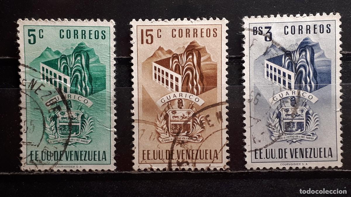 Sellos: VENEZUELA. A&Ntilde;O 1953. &deg;. YVERT 452, 454, 458.