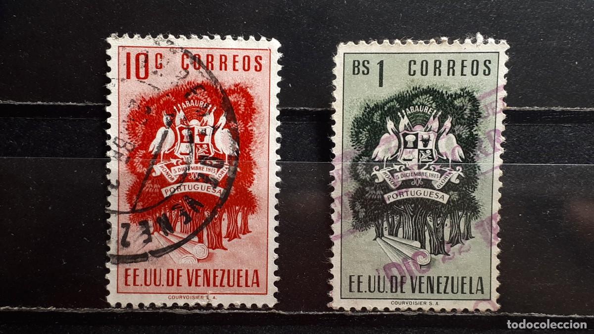 Sellos: VENEZUELA. A&Ntilde;O 1953. &deg;. YVERT 460, 464.
