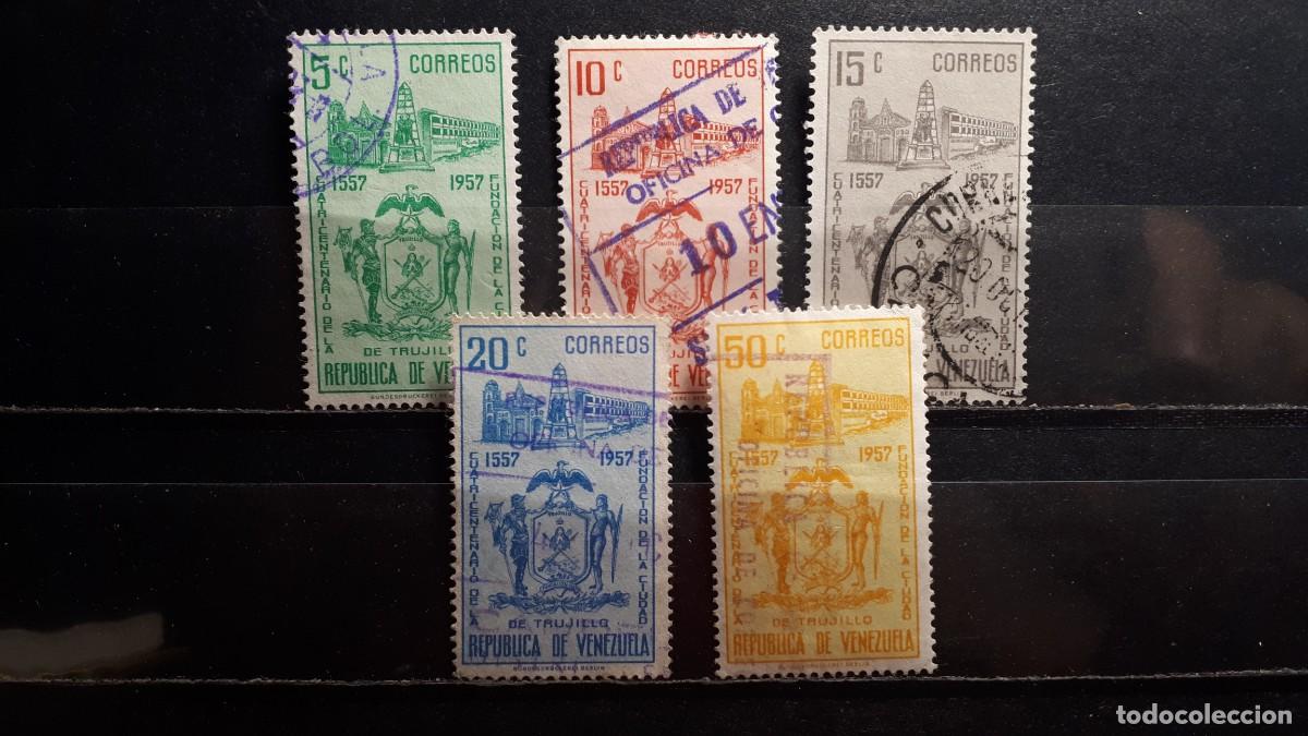 Sellos: VENEZUELA. A&Ntilde;O 1958. &deg;. YVERT 579/82, 587