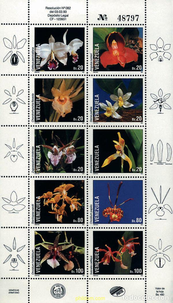 Sellos: 178406 MNH VENEZUELA 1993 ORQUIDEAS