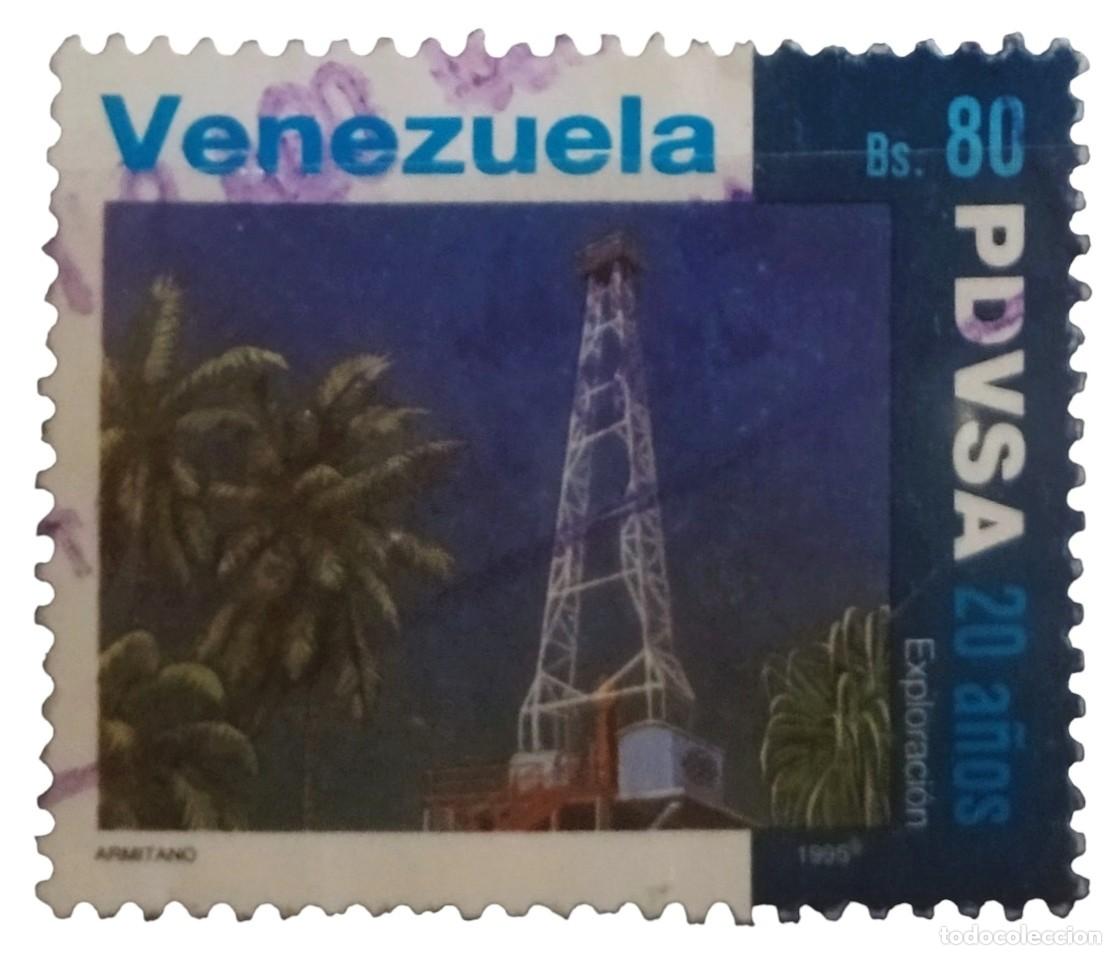 Sellos: VENEZUELA 1995 XX Aniversario de la Asociaci&oacute;n Nacional Petrolera PDVSA. USADO.
