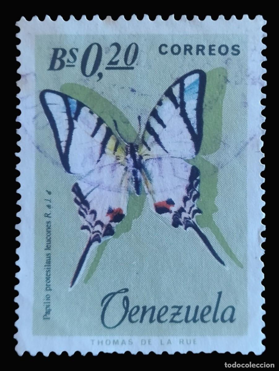 Sellos: VENEZUELA 1966 Mariposas. USADO.