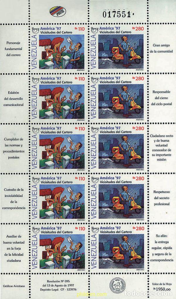 Timbres: 10683 MNH VENEZUELA 1997 AMERICA-UPAEP 1997 - EL CARTERO