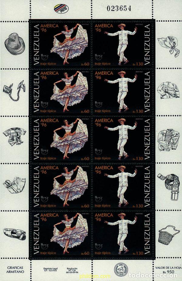 Briefmarken: 11676 MNH VENEZUELA 1996 AMERICA-UPAEP 1996 - TRAJES REGIONALES