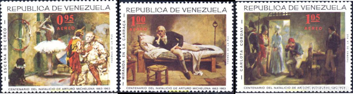 Selos: 352271 MNH VENEZUELA 1966 CENTENARIO DEL NACIMIENTO DE ARTURO MICHELENA