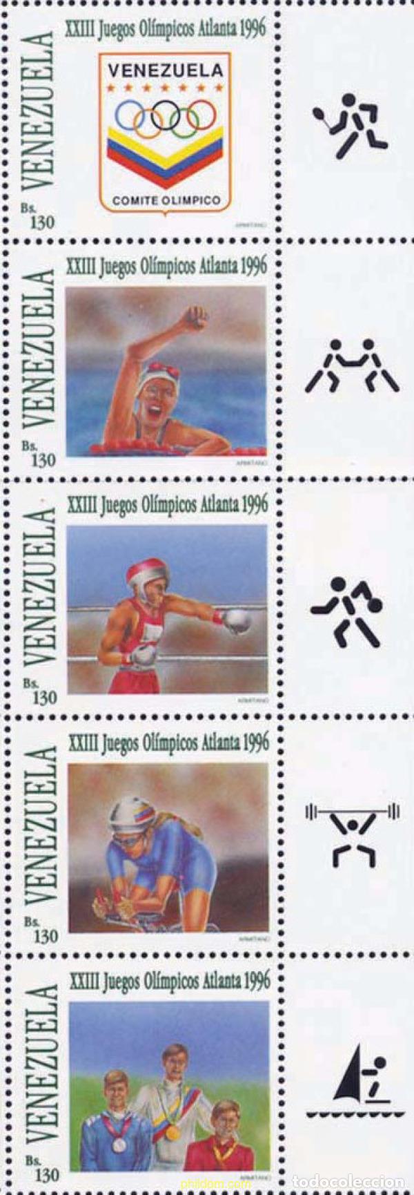 Sellos: 680868 MNH VENEZUELA 1996 26 JUEGOS OLIMPICOS VERANO ATLANTA 1996